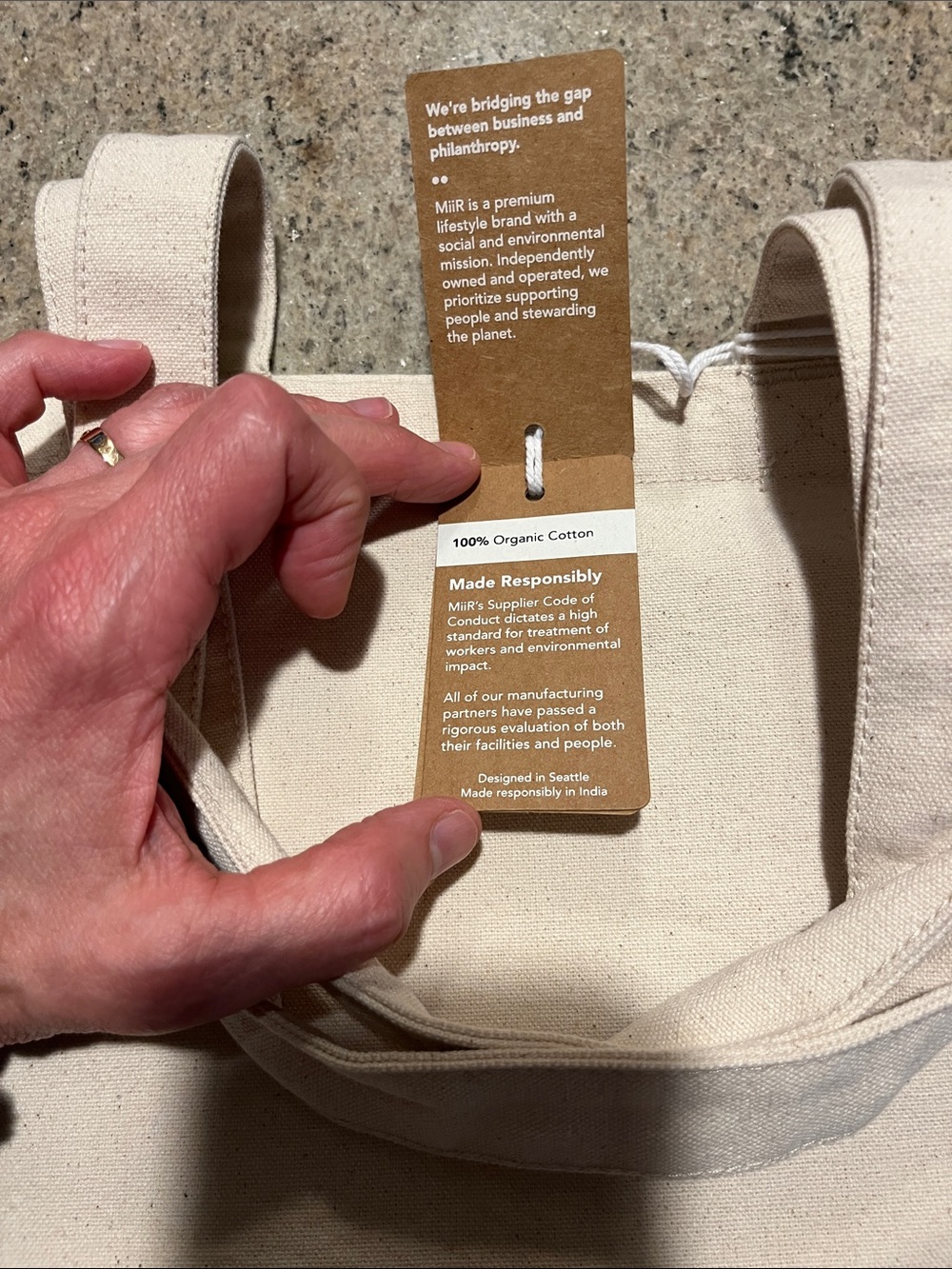 🌺MiiR Natural Canvas Tote Bag — Cream Everyday Carry - Picture 4 of 8